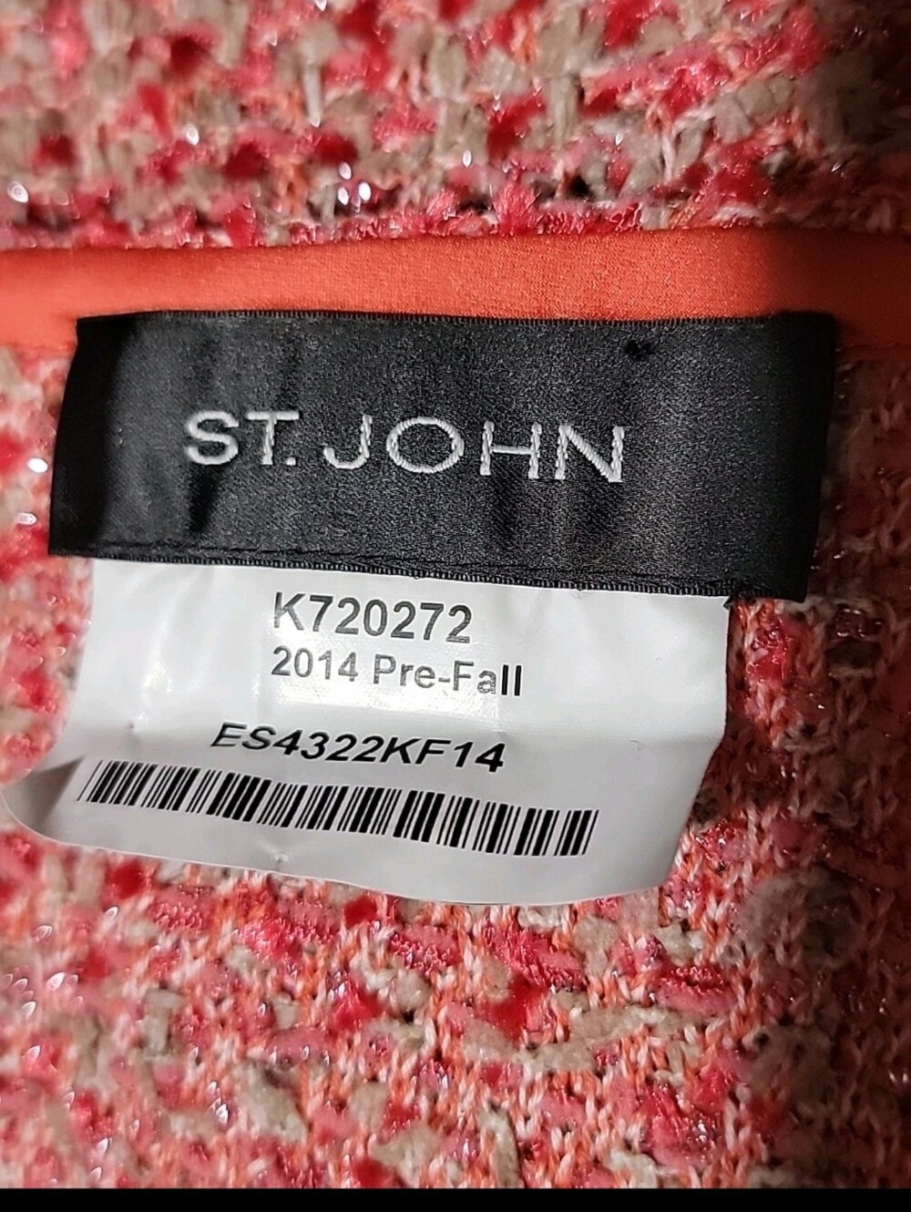 ST. JOHN COUTURE Black Label PINK Gray Eyelash Tweed Sz 4 Jacket  & Skirt #C7 - Picture 13 of 16